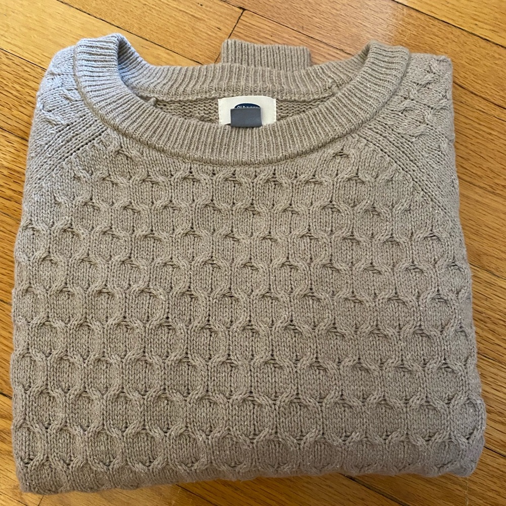 Old Navy Tan Cable Knit Sweater
